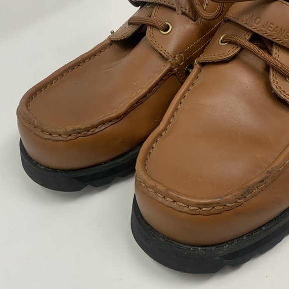 Polo Ralph Lauren Jeans Co Sport Ranger Low Top Buckle Boat Shoe Boots 12 - Picture 8 of 13